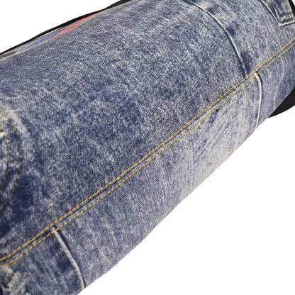 Christian Dior Blue Canvas Denim Print Shoulder Bag