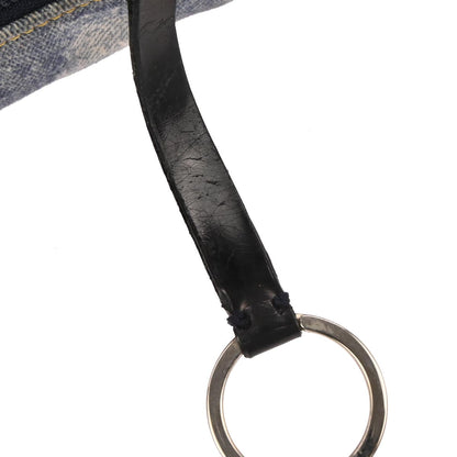 Christian Dior Blue Canvas Denim Print Shoulder Bag