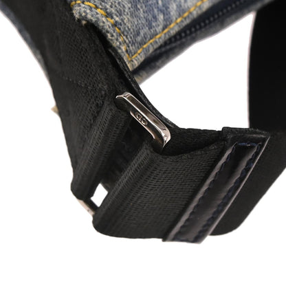 Christian Dior Blue Canvas Denim Print Shoulder Bag