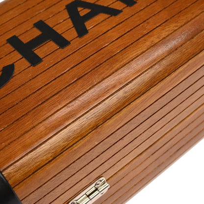Chanel Brown Black Wood Vanity Handbag Box