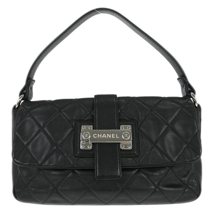 Chanel Black Lambskin Door Latch Handbag