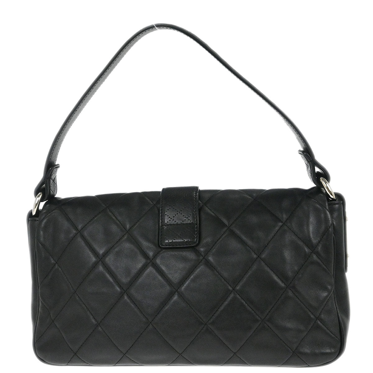 Chanel Black Lambskin Door Latch Handbag