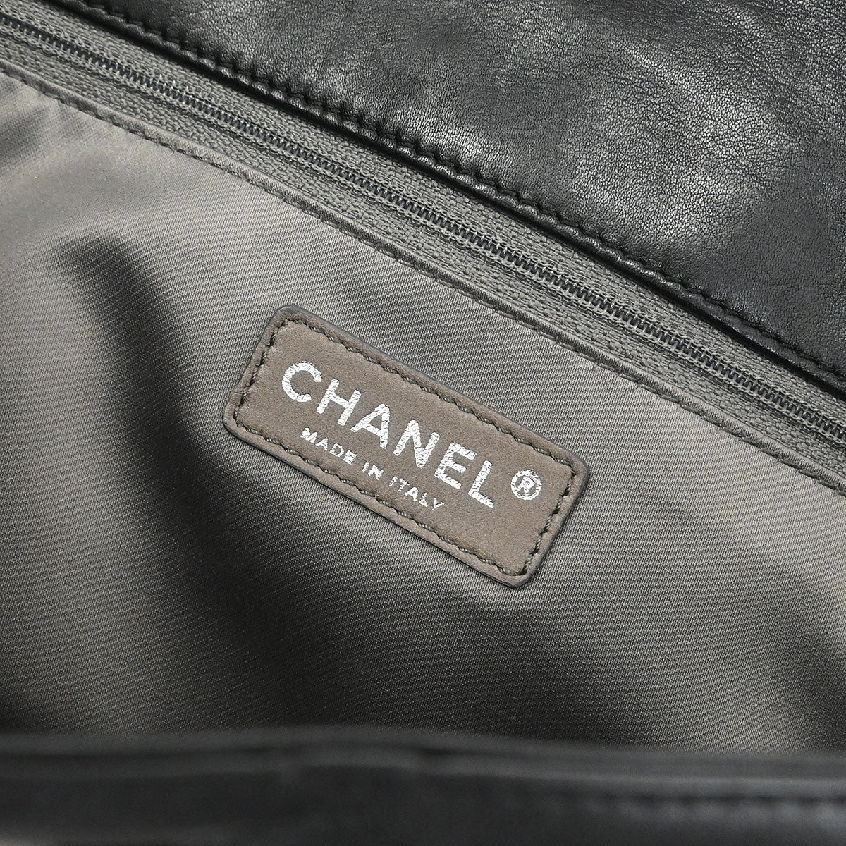 Chanel Black Lambskin Door Latch Handbag