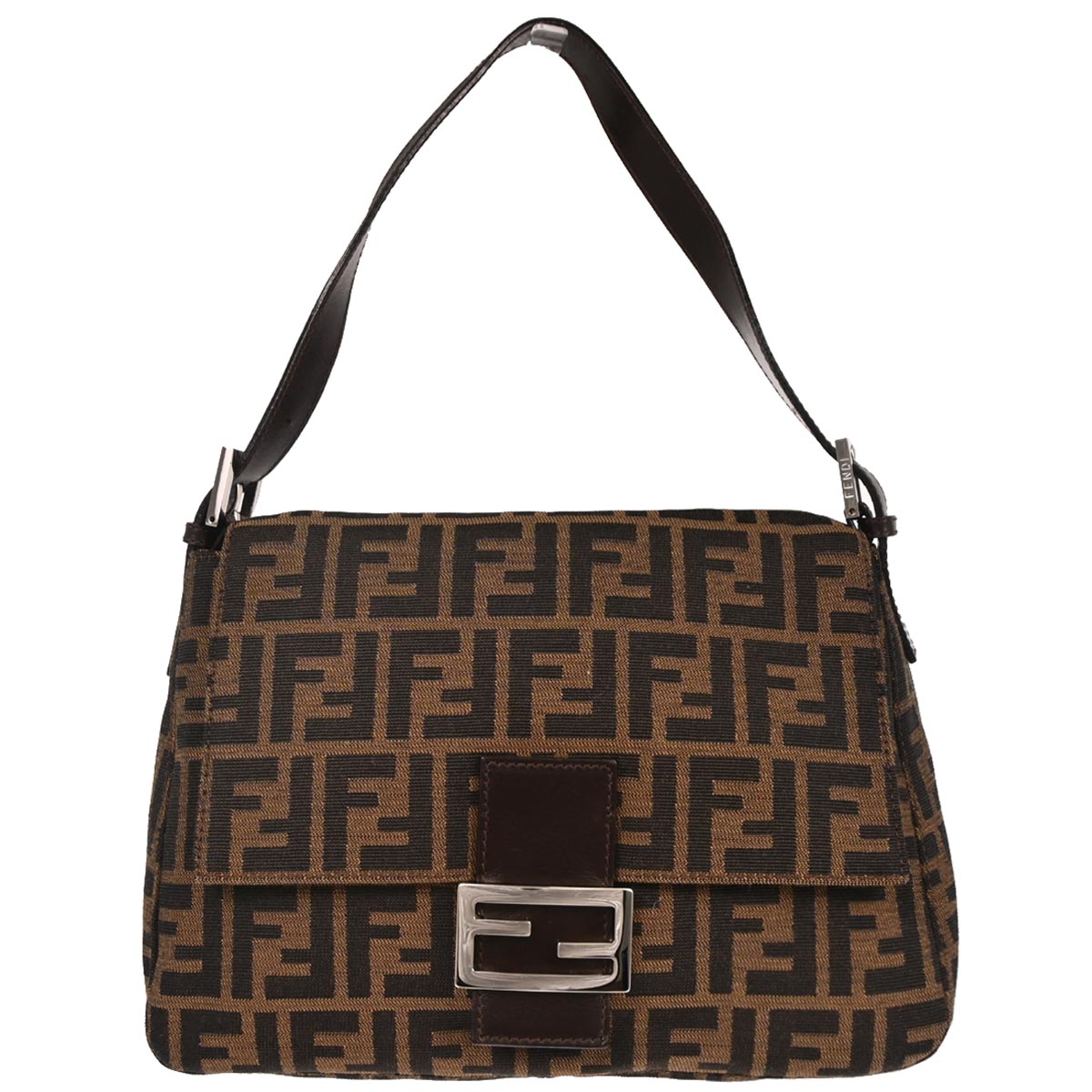 Fendi Brown Zucca Mamma Baguette Handbag
