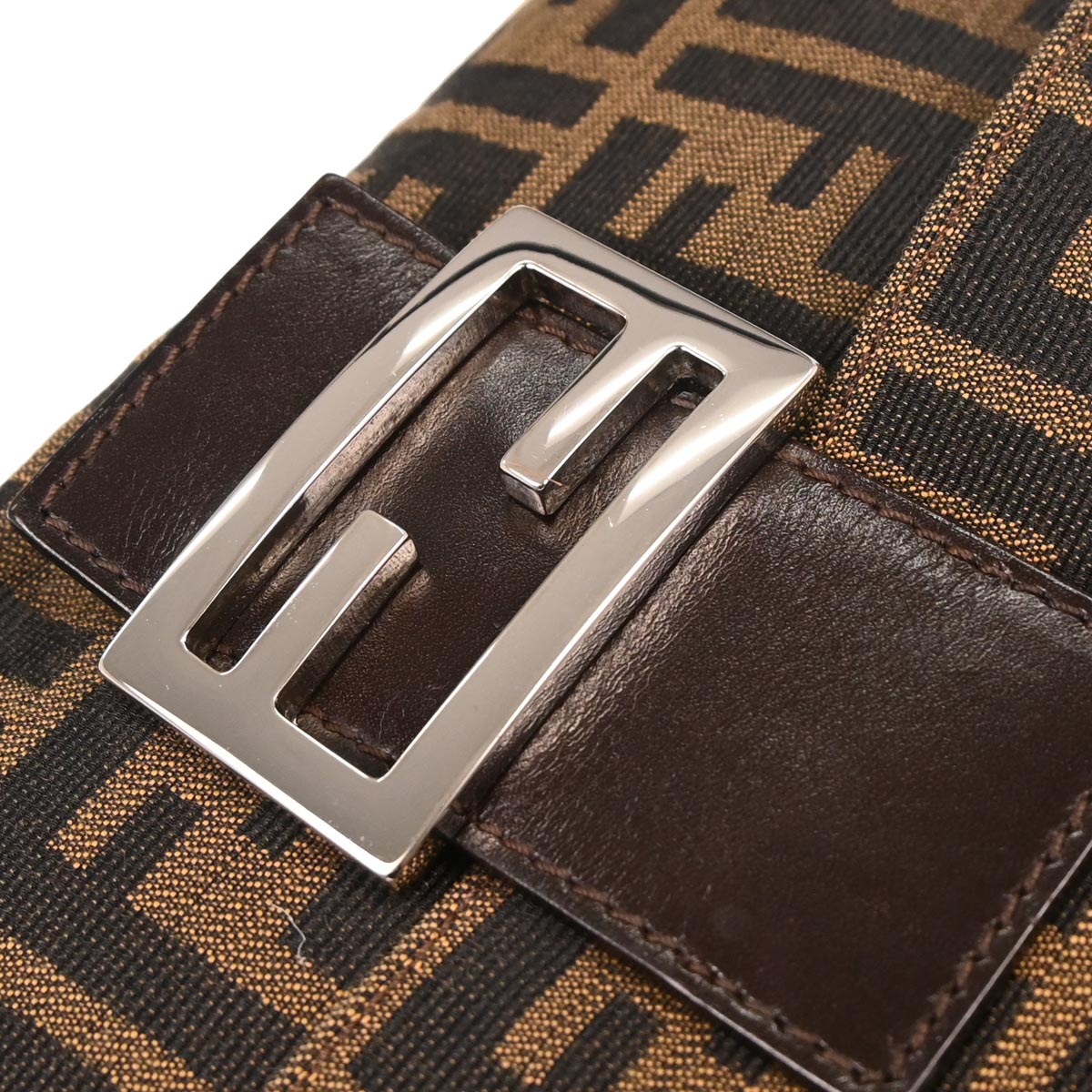 Fendi Brown Zucca Mamma Baguette Handbag