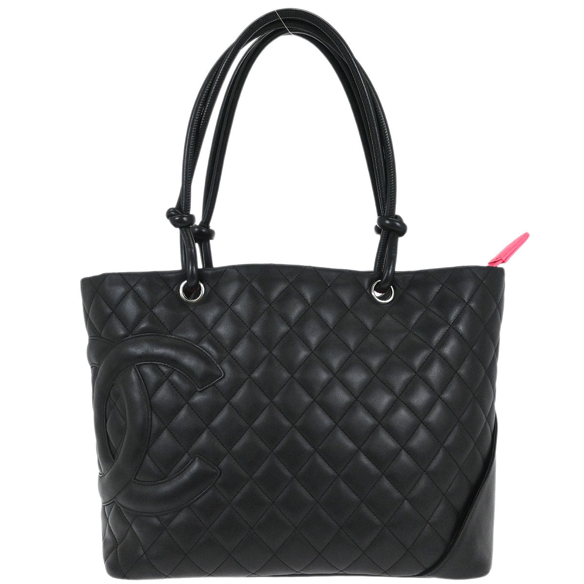 Chanel 2004-2005 Black Calfskin Cambon Ligne Tote Handbag