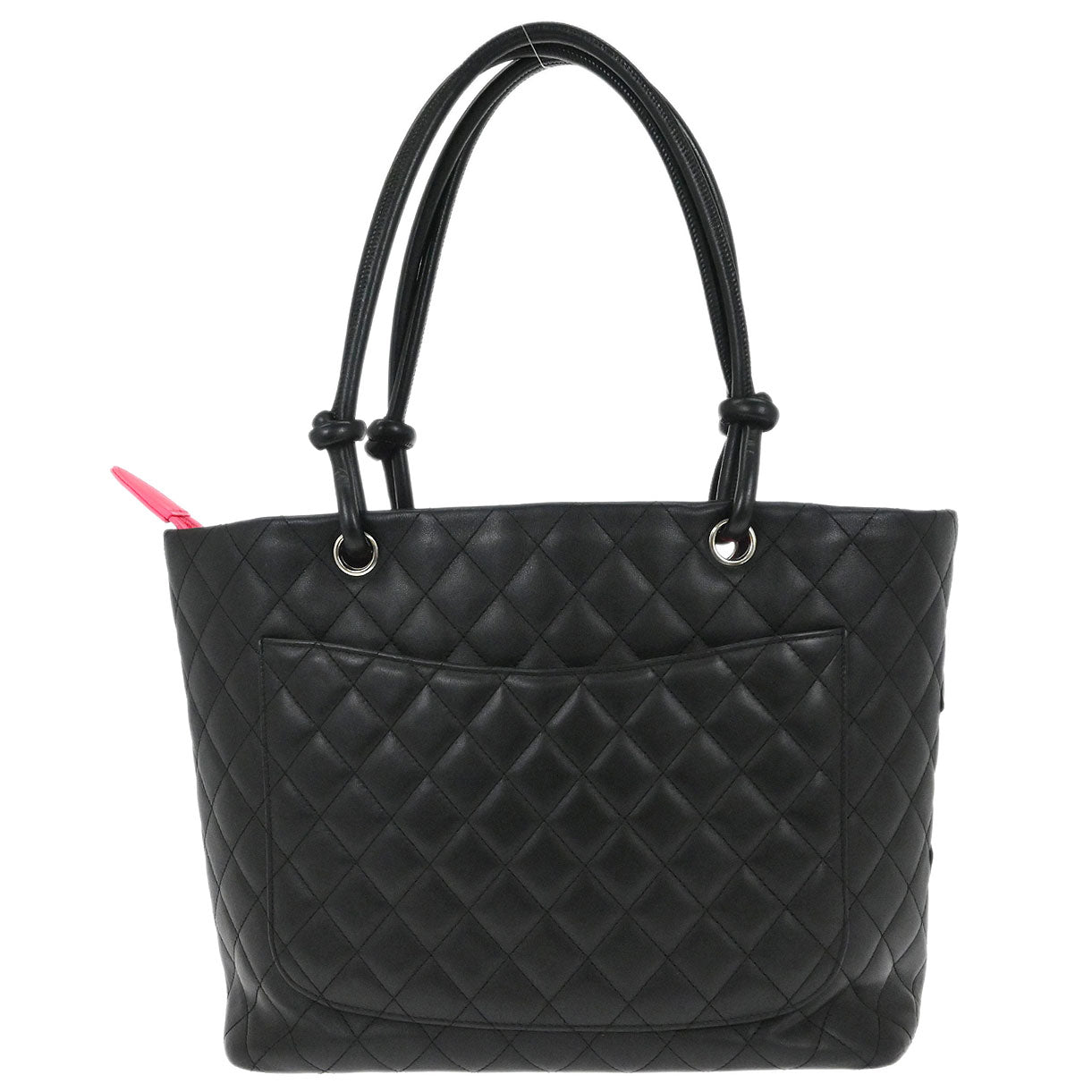 Chanel 2004-2005 Black Calfskin Cambon Ligne Tote Handbag