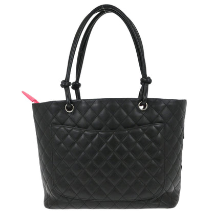 Chanel 2004-2005 Black Calfskin Cambon Ligne Tote Handbag