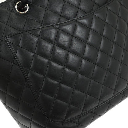 Chanel 2004-2005 Black Calfskin Cambon Ligne Tote Handbag