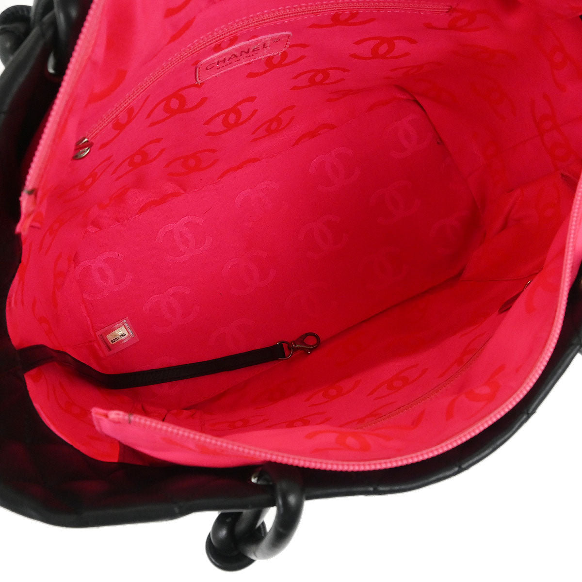 Chanel 2004-2005 Black Calfskin Cambon Ligne Tote Handbag