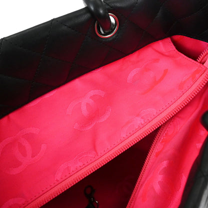 Chanel 2004-2005 Black Calfskin Cambon Ligne Tote Handbag