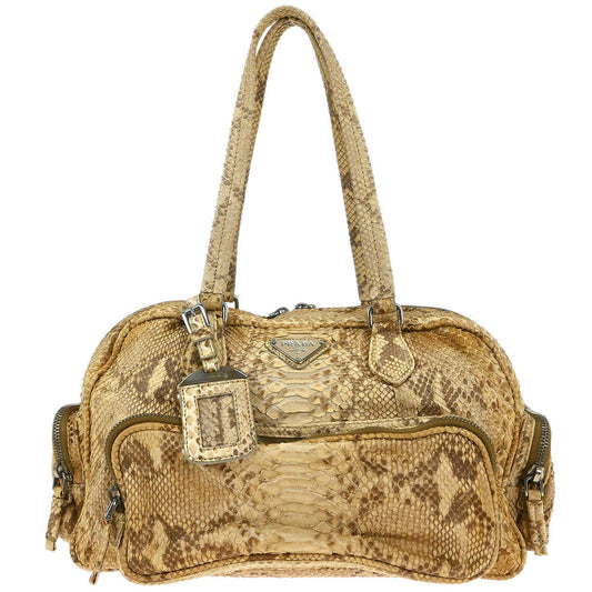 Prada * Beige Python Handbag