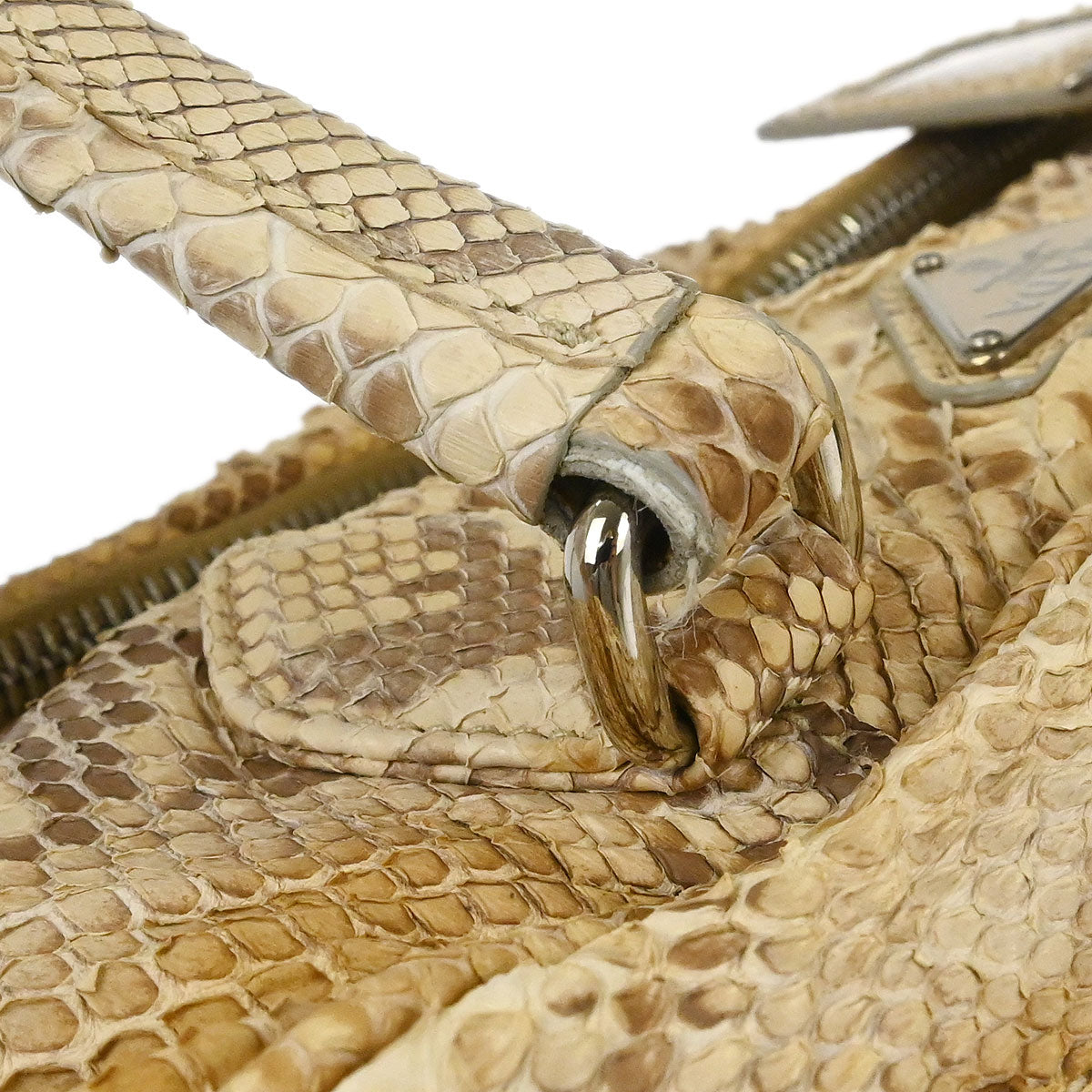 Prada * Beige Python Handbag