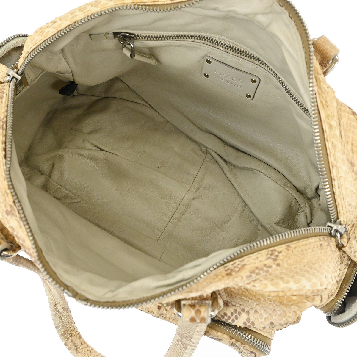 Prada * Beige Python Handbag