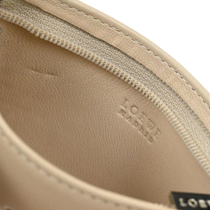 Loewe Beige Leather Coin Purse Wallet