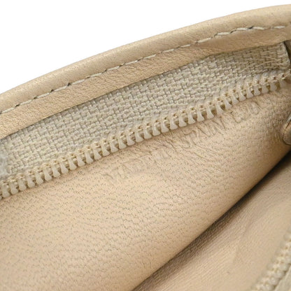 Loewe Beige Leather Coin Purse Wallet