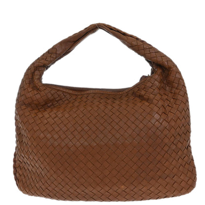 Bottega Veneta Brown Lambskin Intrecciato Hobo Handbag