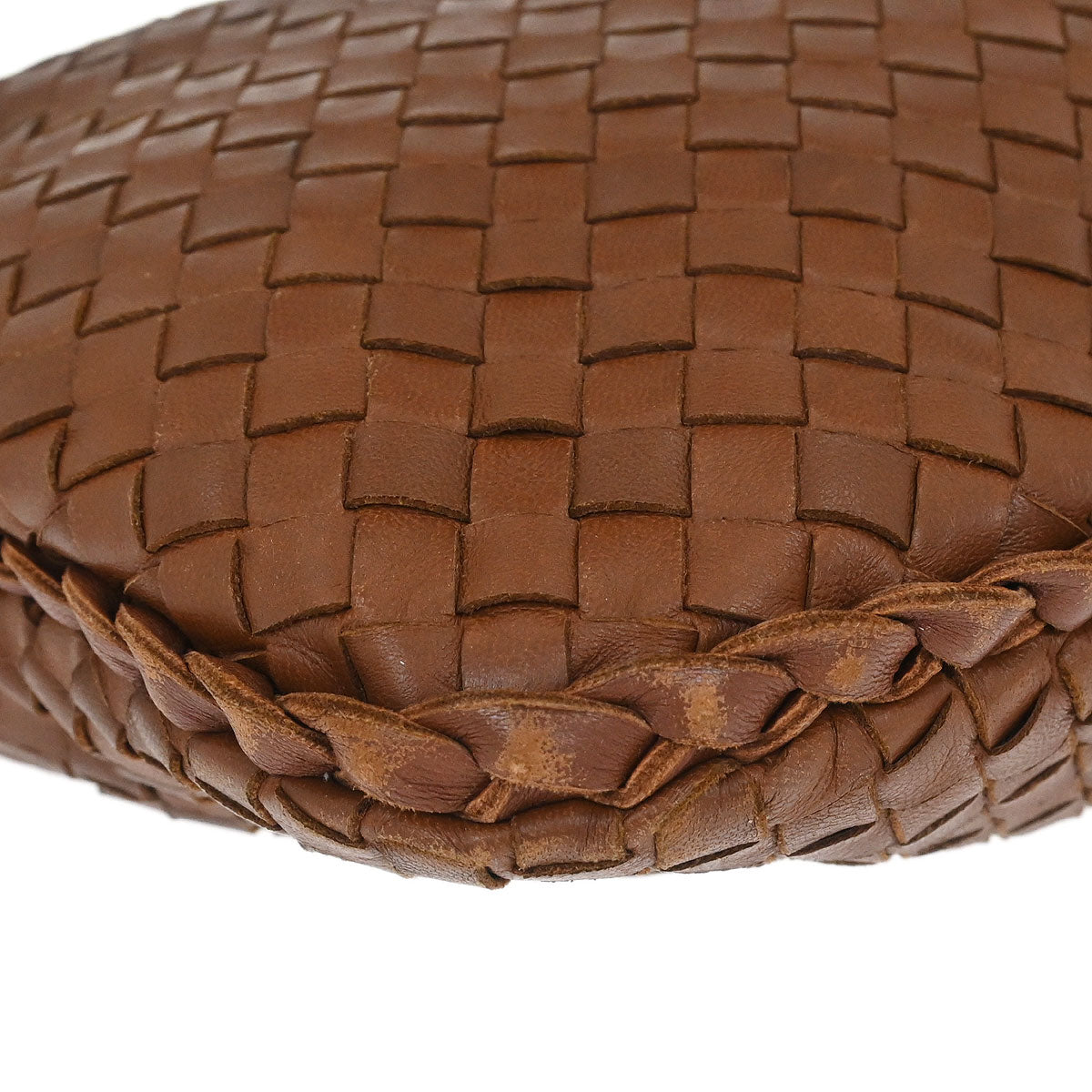 Bottega Veneta Brown Lambskin Intrecciato Hobo Handbag