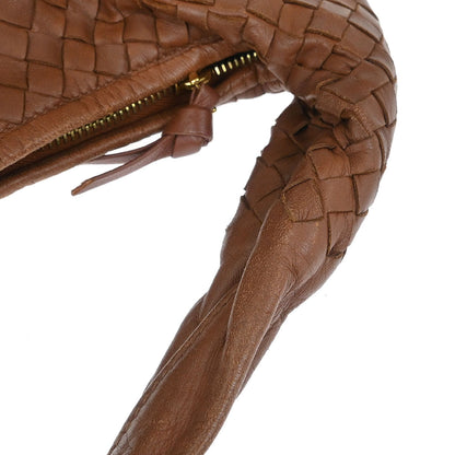Bottega Veneta Brown Lambskin Intrecciato Hobo Handbag