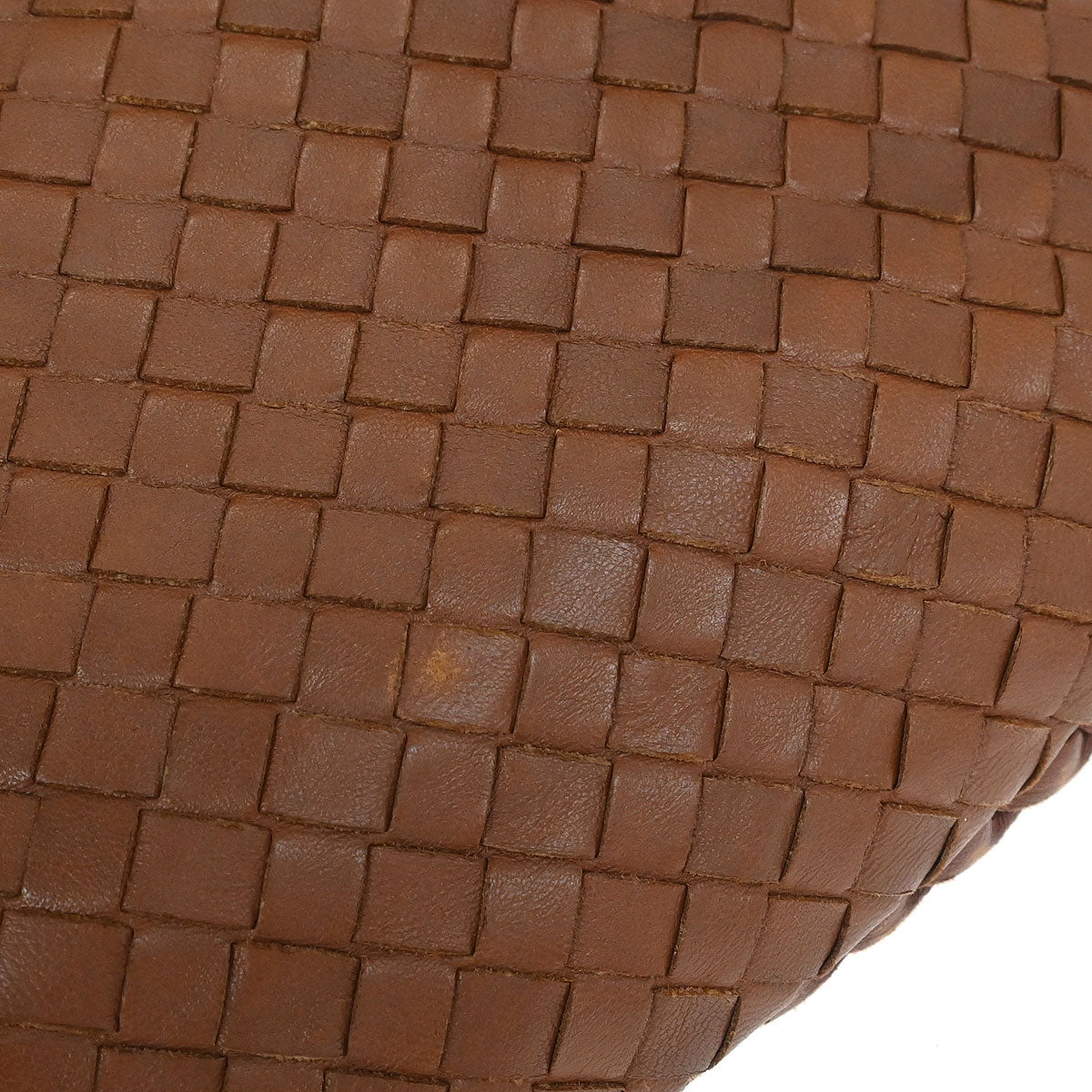 Bottega Veneta Brown Lambskin Intrecciato Hobo Handbag