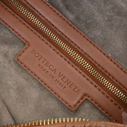 Bottega Veneta Brown Lambskin Intrecciato Hobo Handbag