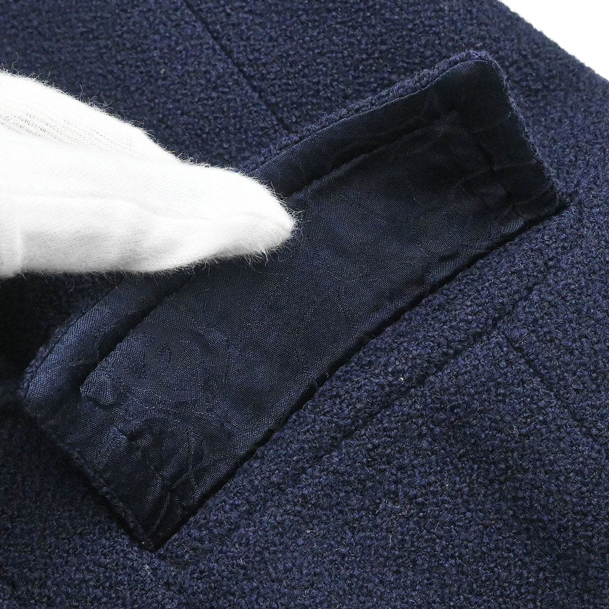 Chanel 2006 Hoodie Duffel Coat Navy #36