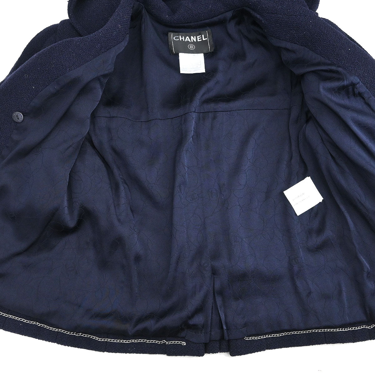Chanel 2006 Hoodie Duffel Coat Navy #36