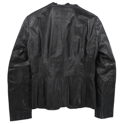 Gucci Zip Up Collarless Jacket Black #38