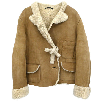 Gucci Single Breasted Jacket Mouton Brown #38