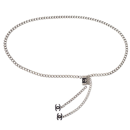 Chanel Cambon Ligne CC Chain Belt Silver 05C Small Good