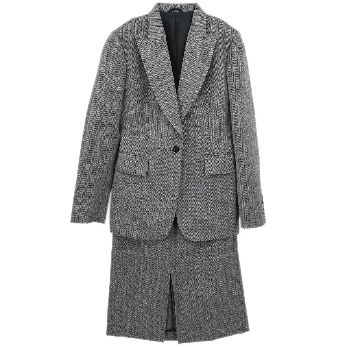 Gucci 2000 Setup Suit Jacket Skirt Gray #42