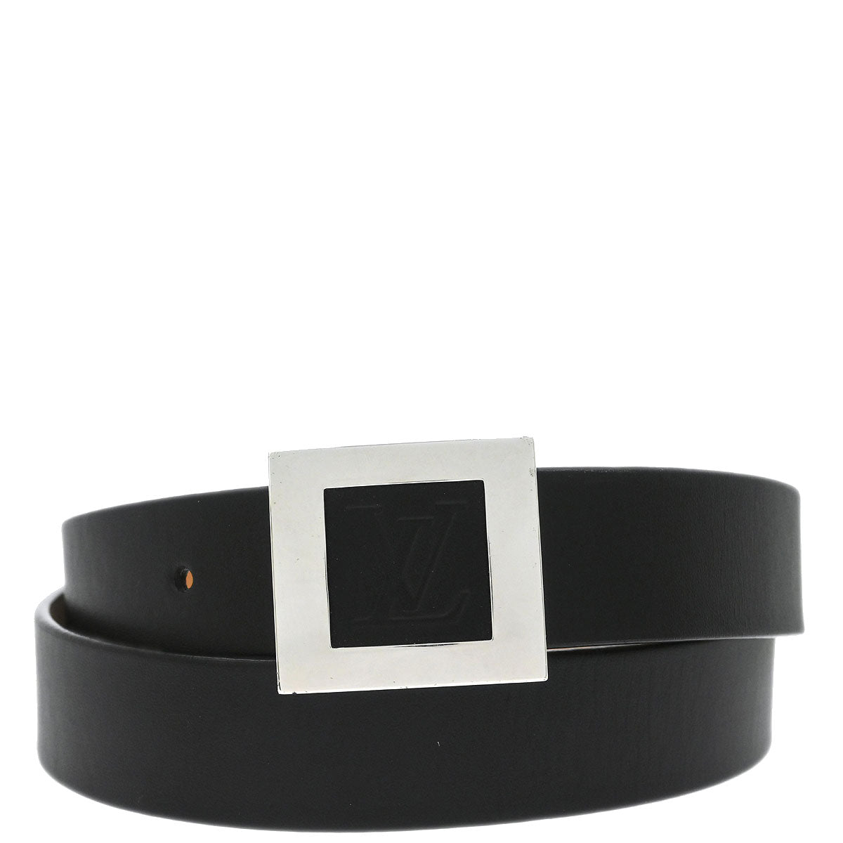 Louis Vuitton Black Ceinture Belt LV Stamp M6896S #100/40