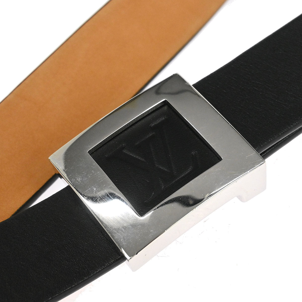 Louis Vuitton Black Ceinture Belt LV Stamp M6896S #100/40