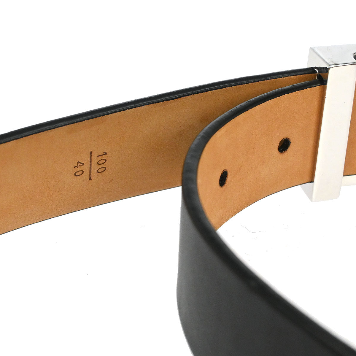 Louis Vuitton Black Ceinture Belt LV Stamp M6896S #100/40