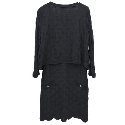 Chanel 2010 Setup Cardigan Dress Black #42