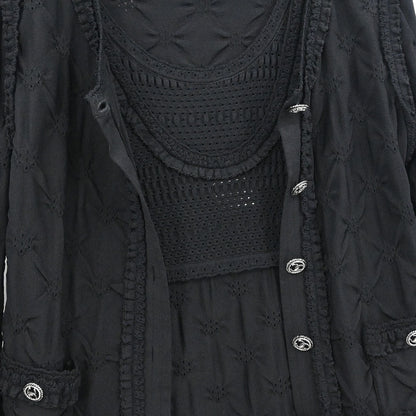 Chanel 2010 Setup Cardigan Dress Black #42