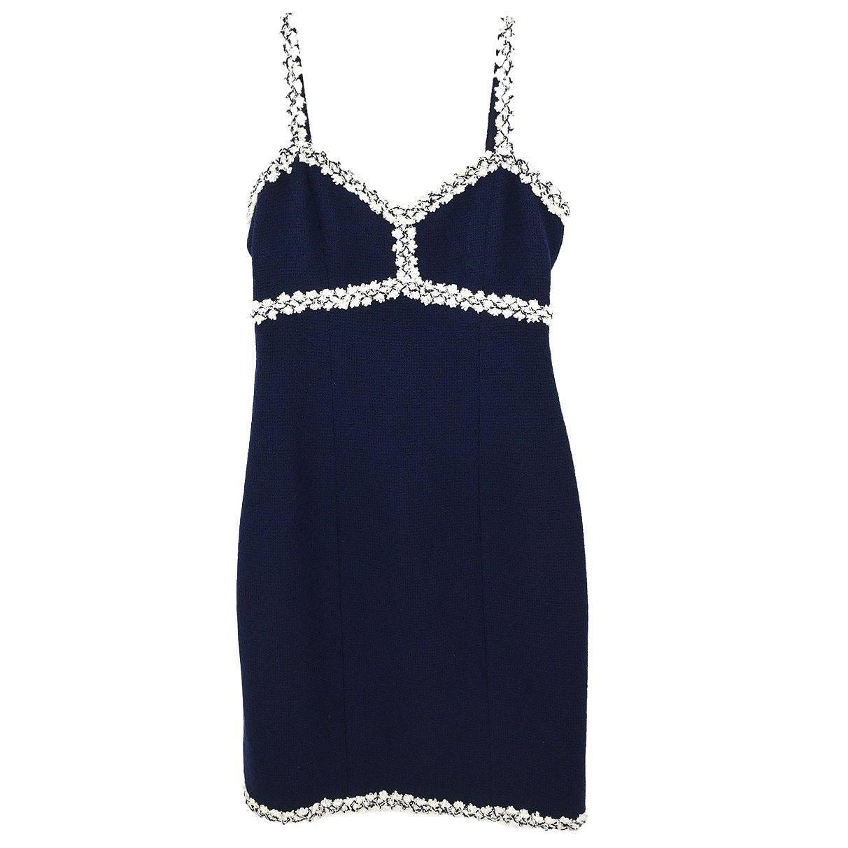 Chanel 1995 Setup Suit Jacket Dress Navy #40