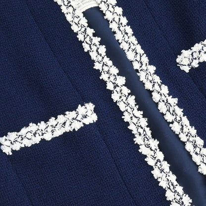 Chanel 1995 Setup Suit Jacket Dress Navy #40