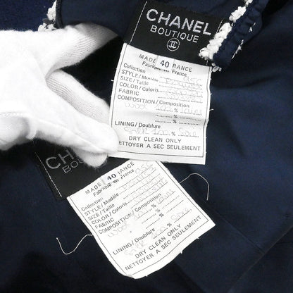 Chanel 1995 Setup Suit Jacket Dress Navy #40