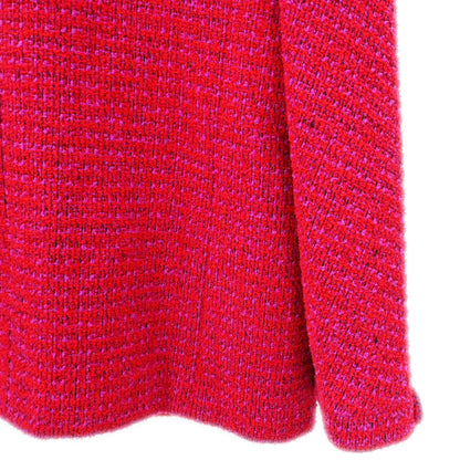Chanel Single Breasted Jacket Tweed Red #40