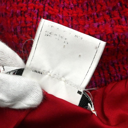 Chanel Single Breasted Jacket Tweed Red #40