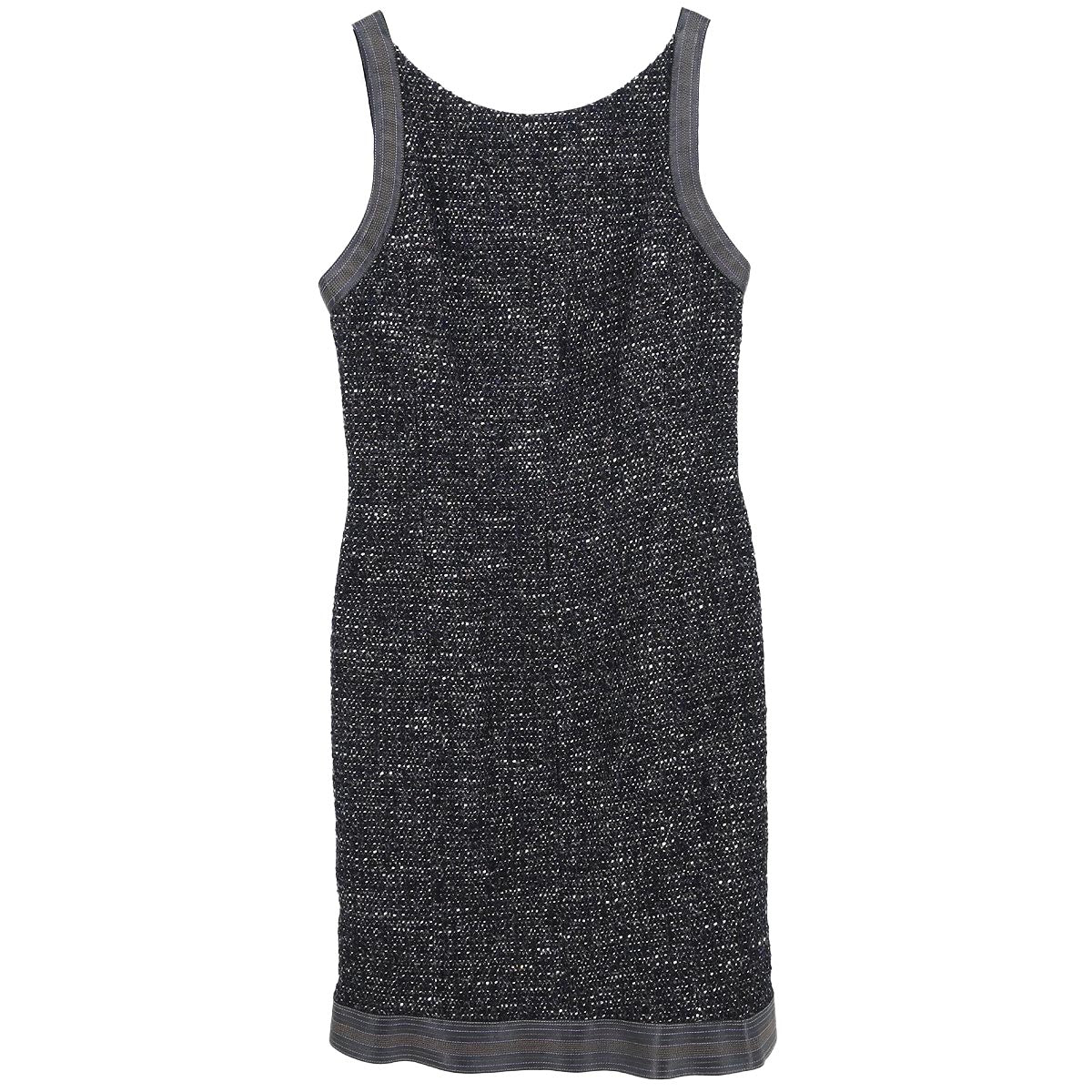 Chanel 2004 Setup Suit Jacket Dress Tweed Black #40