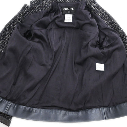 Chanel 2004 Setup Suit Jacket Dress Tweed Black #40