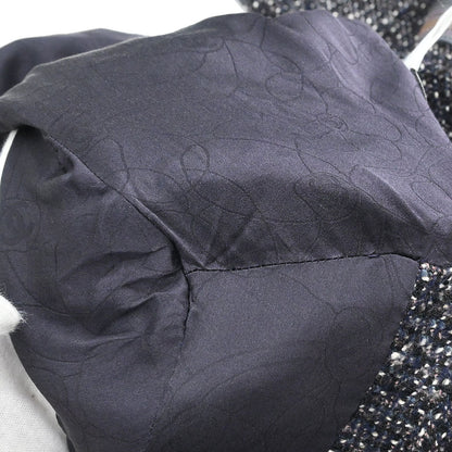 Chanel 2004 Setup Suit Jacket Dress Tweed Black #40