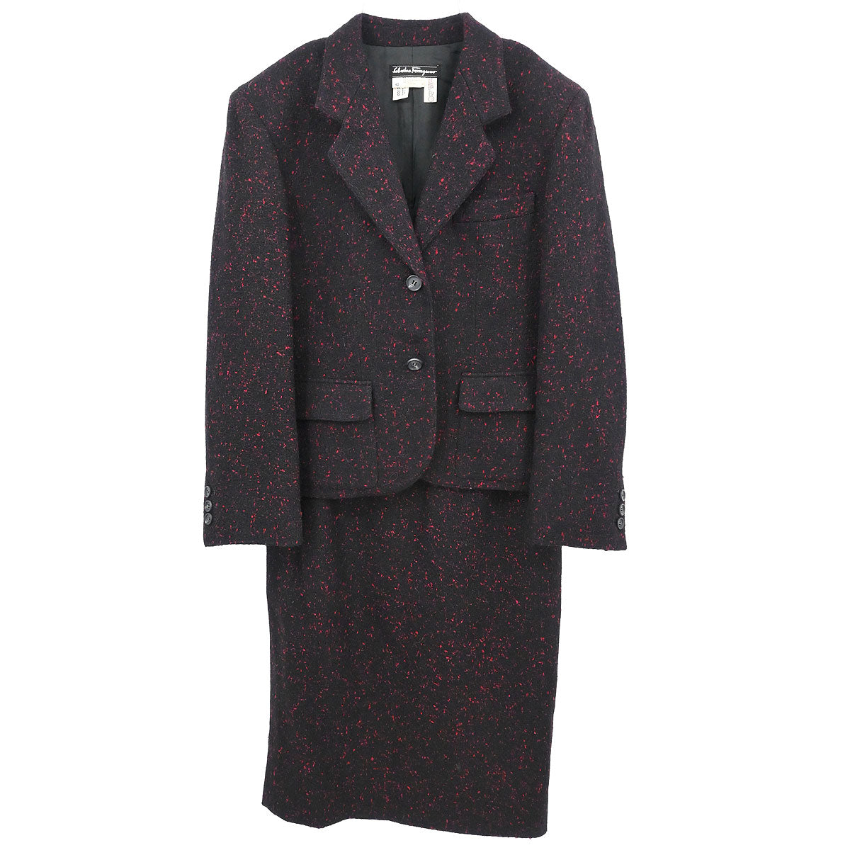 Salvatore Ferragamo Setup Suit Jacket Skirt Black #40