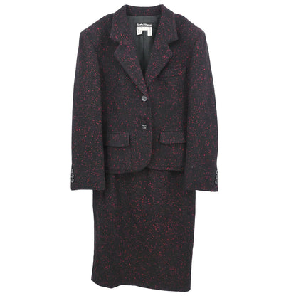 Salvatore Ferragamo Setup Suit Jacket Skirt Black #40