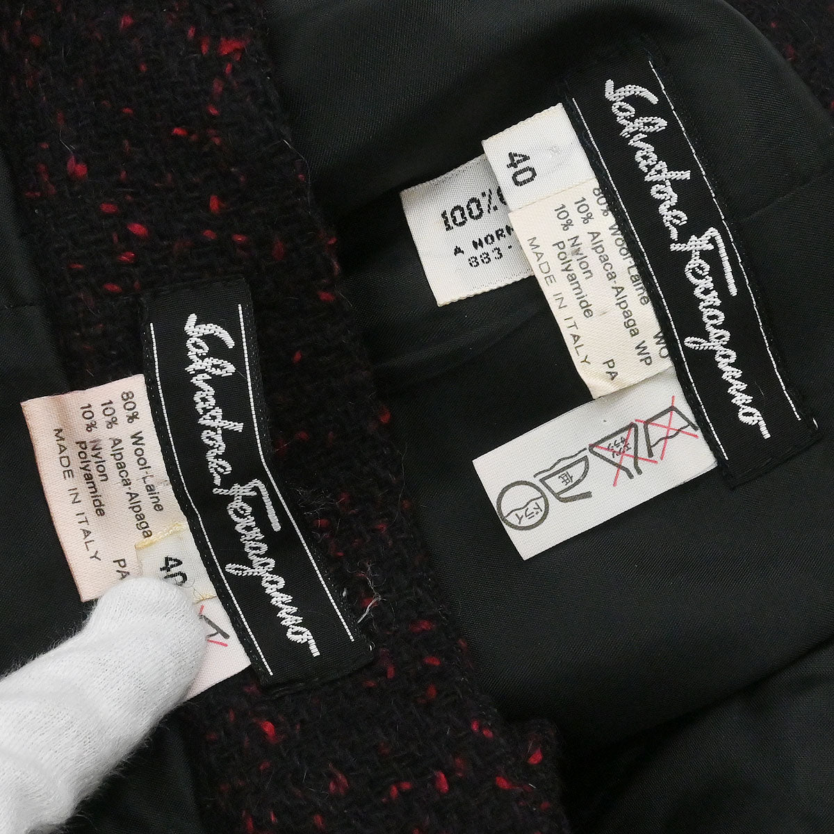 Salvatore Ferragamo Setup Suit Jacket Skirt Black #40