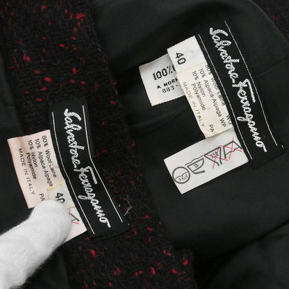 Salvatore Ferragamo Setup Suit Jacket Skirt Black #40