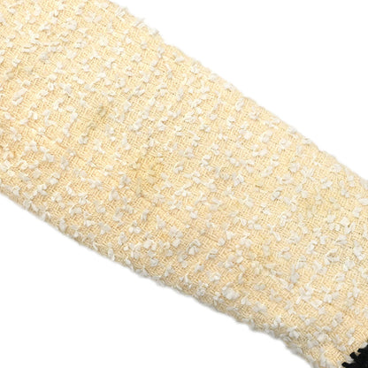 Chanel 1995 Collarless Single Breasted Jacket Ivory #38