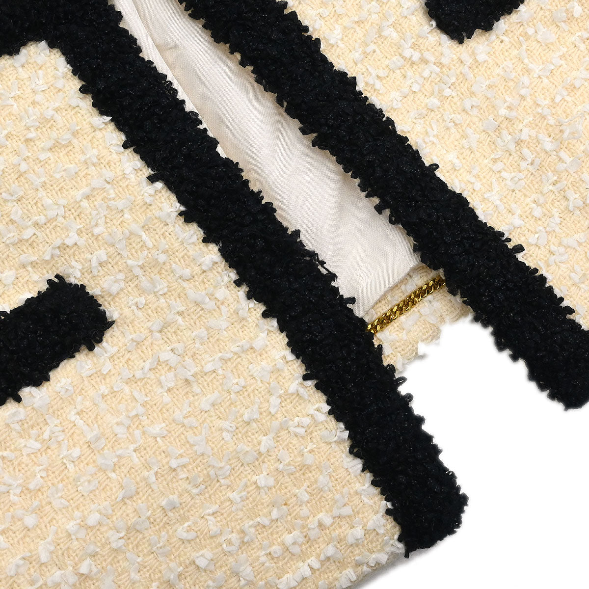 Chanel 1995 Collarless Single Breasted Jacket Ivory #38